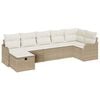 vidaXL Sofa S&aelig;t med pude med opbevaring Beige og creme polyrattan