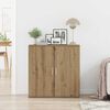 vidaXL Sideboard Artisan Egetræ 79 x 38 x 80 cm Konstrueret træ