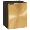 vidaXL Badev&aelig;relsesskab Sort og Guld 38 x 33 x 48 cm Massivt mangotr&aelig;