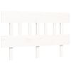 vidaXL sengeramme med sengegavl 140x190 cm massivt træ hvid