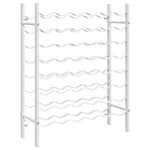 vidaXL vinreol til 48 flasker metal hvid