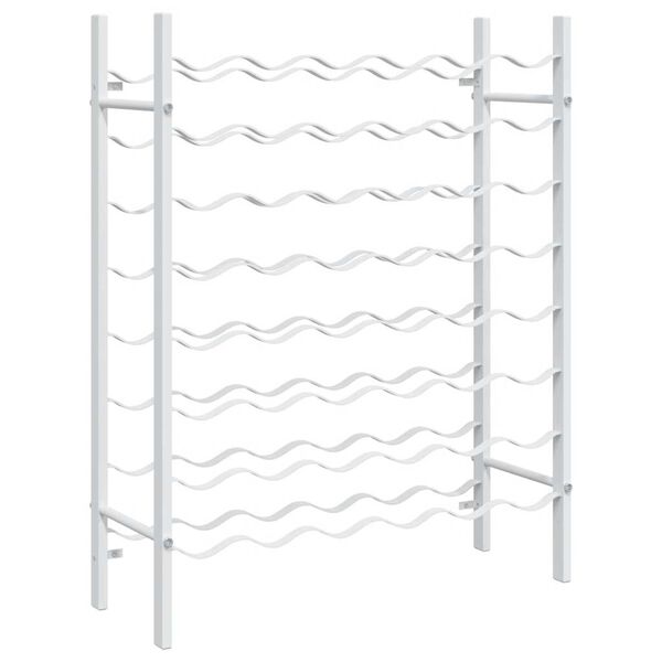 vidaXL vinreol til 48 flasker metal hvid
