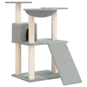 vidaXL kradsetr&aelig; med sisalstolper 83 cm lysegr&aring;