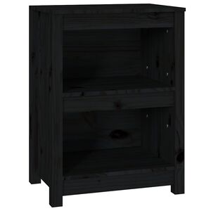 vidaXL bogreol 50x35x68 cm massivt fyrretr&aelig; sort