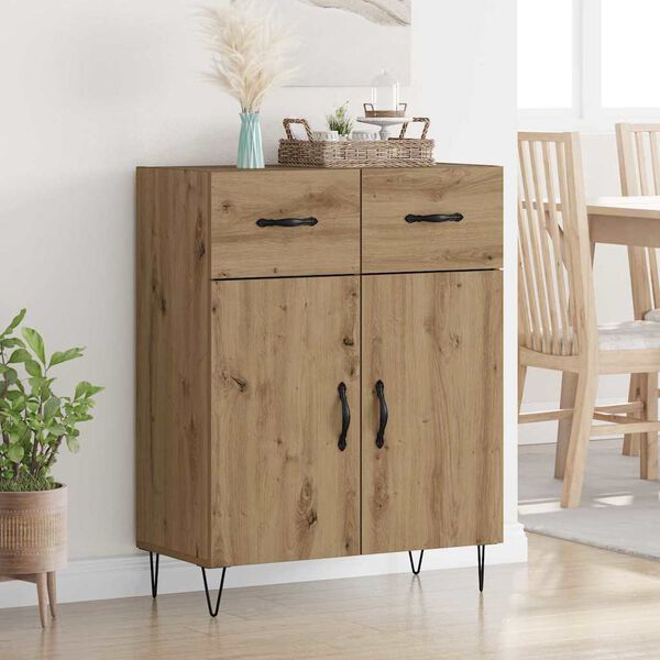 vidaXL Sideboard Artisan Egetr&aelig; 69,5 x 34 x 90 cm Konstrueret tr&aelig;
