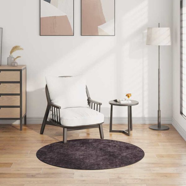 vidaXL gulvt&aelig;ppe &phi;120 vaskbart Antracitgr&aring;