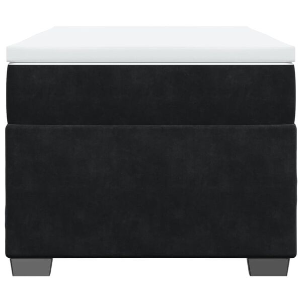 vidaXL kontinentalseng med madras 100x200 cm fløjl sort