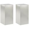 vidaXL Planteholder 2 pcs S&oslash;lv 40 x 40 x 80 cm St&aring;l