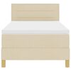 vidaXL Box spring seng med madras Creme 100 x 200 cm Stof