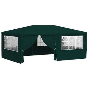 vidaXL festtelt med sidev&aelig;gge 4x6 m 90 g/m&sup2; gr&oslash;n