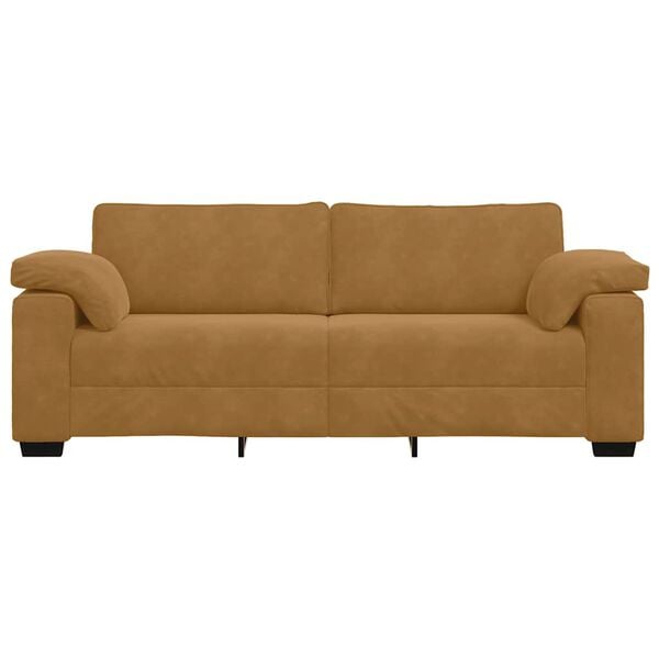 vidaXL 3-personers sofa 220x77x82 cm fl&oslash;jl brun
