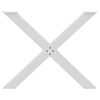 vidaXL spisebordsben X-formet 3 stk. hvid 90 x (72-73) cm st&aring;l