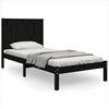 vidaXL sengeramme 90x200 cm massivt fyrretr&aelig; sort