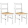 vidaXL spisebordsstole 2 stk. PANAMA 40x46x90 cm massivt fyrretr&aelig; hvid
