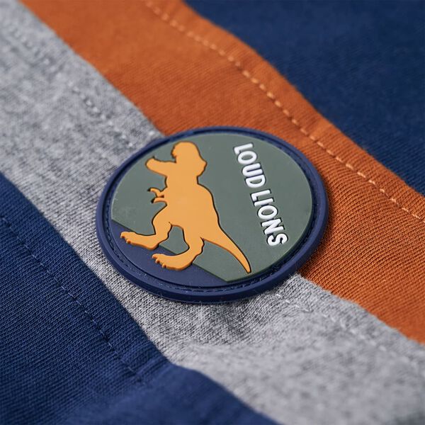 Lang&aelig;rmet T-shirt til b&oslash;rn str. 104 marinebl&aring;