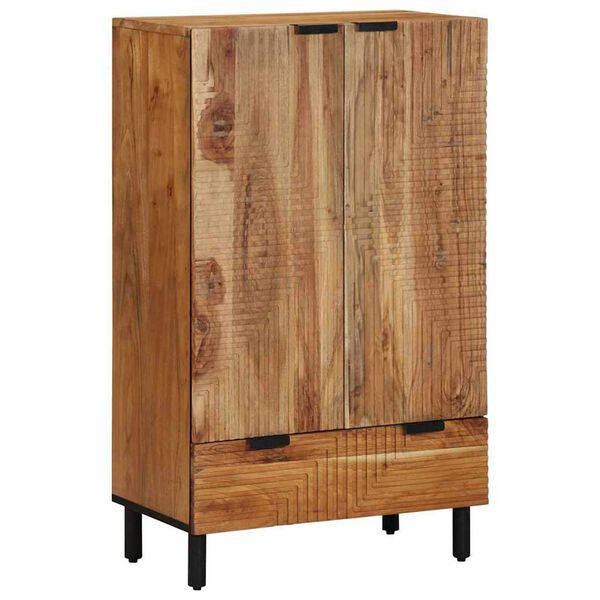 vidaXL Highboard Naturfarvet 60 x 33,5 x 100 cm Massivt Akacietræ