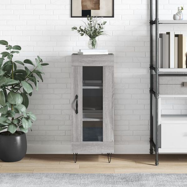 vidaXL sk&aelig;nk 34,5x34x90 cm konstrueret tr&aelig; gr&aring; sonoma-eg