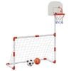vidaXL fodbold- og basketballs&aelig;t til b&oslash;rn 98x50x70 cm med bolde