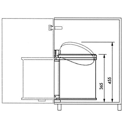 Hailo skabsskraldespand Compact-Box str. M 15 l rustfrit stål 3555-101