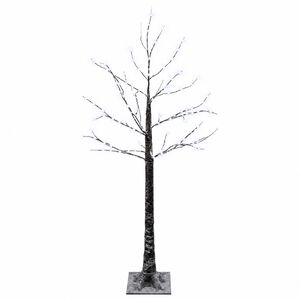 vidaXL Sned&aelig;kket LED-juletr&aelig; Brun 22 x 22 x 120 cm Plastik 174 LED'er