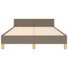 vidaXL Sengeramme uden madras Taupe 120x200 cm Stof