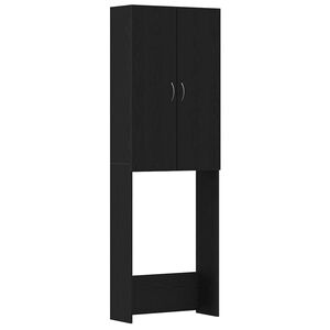 vidaXL vaskemaskineskab 64x25,5x190 cm sort egetr&aelig;sfarve