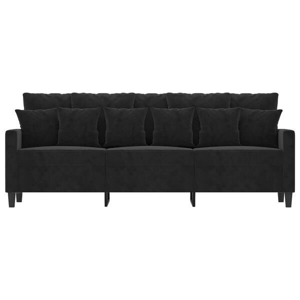 vidaXL 3-personers sofa 180 cm velour sort