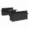 vidaXL Havesofa S&aelig;t 7 stk. Sort Poly rattan