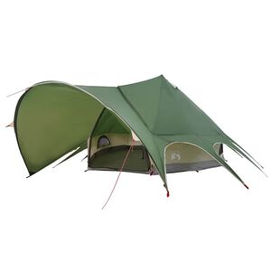 vidaXL Teepee Telt 9-Personer med tag Gr&oslash;n og Gr&aring; 502 x 502 x 297 cm