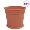 vidaXL Plantepotter 24 pcs Mursten R&oslash;d &Oslash; 19 x 16 cm Plastik