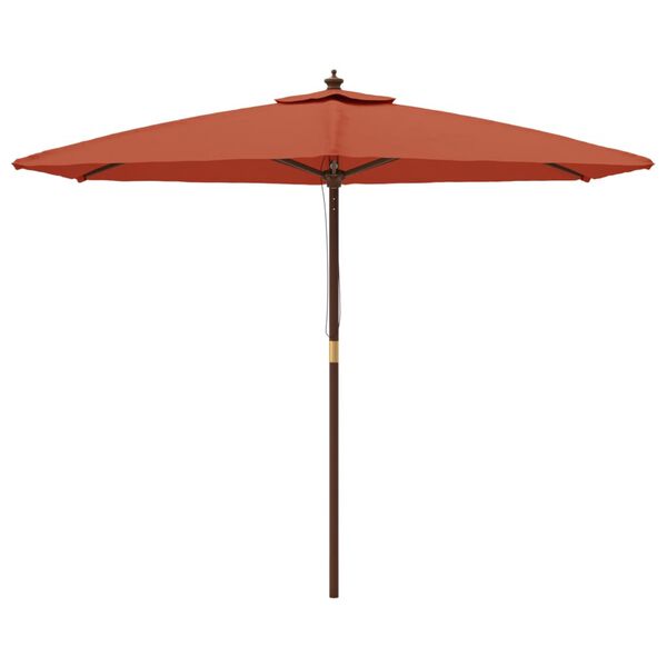 vidaXL haveparasol med tr&aelig;stang 299x240 cm terrakotta
