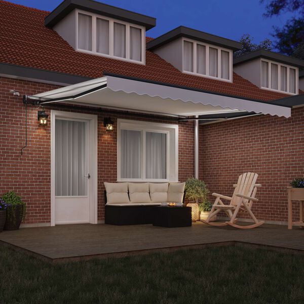 vidaXL Markiseduge med Hvid 400 &times; 350 cm Polyester