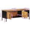 vidaXL tv-bord 110x35x40 cm massivt ru mangotræ