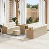 vidaXL Havesofa S&aelig;t 10 pcs Beige polyrattan