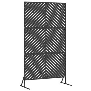 vidaXL Privatlivssk&aelig;rm 100 x 50 x 180 cm St&aring;l Sort