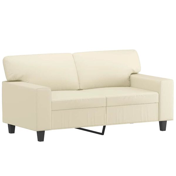 vidaXL 2-personers sofa 120 cm kunstl&aelig;der cremefarvet