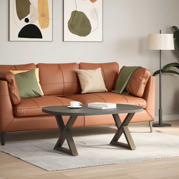 vidaXL sofabordsben 2 stk. naturst&aring;l 60 x (42-43,3) cm st&aring;l