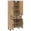 vidaXL Highboard Artisan Egetr&aelig; 69,5 x 34 x 180 cm Konstrueret tr&aelig;