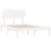 vidaXL sengeramme 120x190 cm Small Double massivt træ hvid
