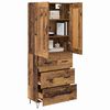 vidaXL Highboard Gammelt tr&aelig; 69,5 x 34 x 180 cm Konstrueret tr&aelig;