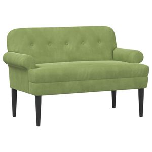 vidaXL L&aelig;nestol med knap tufting Lys gr&oslash;n 120 x 66 x 78 cm Fl&oslash;jl