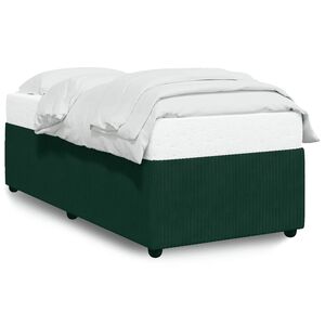 vidaXL Sengeramme uden madras M&oslash;rkegr&oslash;n 100x200 cm Fl&oslash;jl
