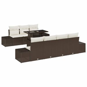 vidaXL Sofa S&aelig;t 8 stk. Brun og Creme polyrattan