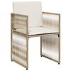 vidaXL spisebordssæt til haven 7 dele med hynder polyrattan beige