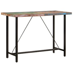 vidaXL barbord 150x70x107 cm massivt genbrugstr&aelig; og jern