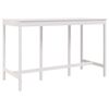 vidaXL barbord 180x80x110 cm massivt fyrretr&aelig; hvid