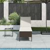 vidaXL liggestol med hynde 55x200x44 cm polyrattan brun