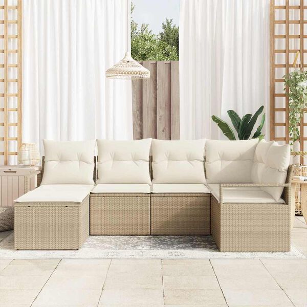 vidaXL Sofa Sæt 8 pcs Beige polyrattan