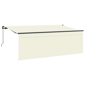 vidaXL Udtr&aelig;kkelig markise Creme 350 x 200 cm Polyester og Aluminium
