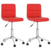 vidaXL drejelige spisebordsstole 2 stk. kunstl&aelig;der r&oslash;d